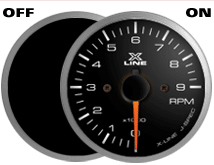 STRI X-Line Smoke/White Tachometer (Elec)