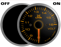 STRI X-Line Smoke/Amber Voltmeter (Elec)