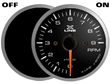 STRI X-Line Smoke/White Tachometer (Elec)