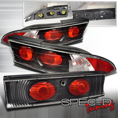 Spec-D Tuning 3Pc Tail Lights Black - 2G DSM 95-99