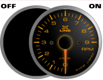 STRI X-Line Smoke/Amber Tachometer (Elec)